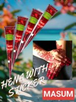 Henna Sticker Mehndi Bridal Tattoo Design Waterproof Full Hand Stencils Reusable 1 Pair = 2 Pieces - Image 6