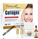 The image displays the Disaar 100% Collagen Repair Skin Care 5-Piece Set.
