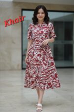 Gentle Fresh Sweet Blue v Women's Slim-Fit Midi Dress with Collar Pleated Nipped Waist 2026 New Year