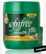 sofnfree Cortical creme relaxer with aloe vera conditioning shampoo For smooth Moisture, Retains Natural Hair Color 450 ml