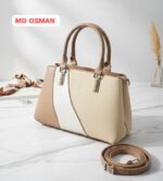 Fashion Color Matching Simple Style PU Handbag Casual Shoulder Bag