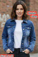 Girls Denim Jacket Denim Blue Jean Jacket - Image 2