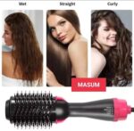 Electric Hair Straighter Comb 2 in 1 Multifunction Negative Ion Hair Dryer and Volumizer Hair Curler Brush Wet And Dry Use - Image 2