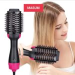 Electric Hair Straighter Comb 2 in 1 Multifunction Negative Ion Hair Dryer and Volumizer Hair Curler Brush Wet And Dry Use