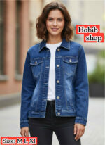 Girls Denim Jacket Denim Blue Jean Jacket - Image 7