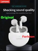 The item pictured is the white variant of the Lenovo HT38 TWS Wireless Bluetooth Earbuds - Image 6