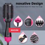 Electric Hair Straighter Comb 2 in 1 Multifunction Negative Ion Hair Dryer and Volumizer Hair Curler Brush Wet And Dry Use - Image 4