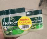 The image shows a value pack of Dabur Herbolene Aloe Petroleum Jelly.