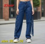 Shein Relaxed Fit Full Length Stone Wash Carpenter Style Cargo Jeans - Image 8