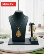 Gold Necklace (Chain With Square Shaped Pendant) 21KT - FKJNKL21KM9944 - Image 5