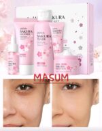 This is the Laikou Japan Sakura Skincare Set, a 5-piece collection designed for facial care. - Image 5