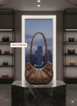 Herald Ruched Shoulder Bag Cloud Design Hobo Clutch Purse for Women Small Mini Cute Tote Handbag with Adjustable Strap - Image 2