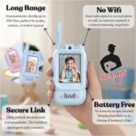 2026 Video Walkie Talkies for Kids, 2 Pack Rechargeable Long Range Kids Walkie Talkies with HD Camera, Voice Changer & Screen Display, Gifts for Boys Girls Ages 3-12 (blue)