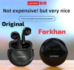 The item pictured is the white variant of the Lenovo HT38 TWS Wireless Bluetooth Earbuds - Image 3