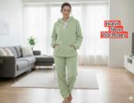 Women’s Ultra-Soft Cable-Knit Fleece Lounge Set – Hooded Pullover & Matching Joggers - Image 2