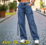 Shein Relaxed Fit Full Length Stone Wash Carpenter Style Cargo Jeans - Image 10