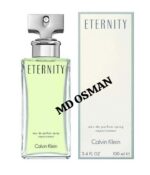 The image displays a Calvin Klein Eternity Eau de Parfum spray for women, a classic floral fragrance.