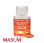 This is a bottle of Myra E 400 I.U. d-Alpha Tocopherol (Vitamin E) capsules.