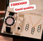 Retro 5pcs Women's Leisure Quartz Wristwatch Set Top Leisure Leather Strap Ladies Watch Girls Square Dial Pointer Watches - Image 7