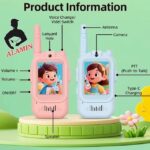2026 Video Walkie Talkies for Kids, 2 Pack Rechargeable Long Range Kids Walkie Talkies with HD Camera, Voice Changer & Screen Display, Gifts for Boys Girls Ages 3-12 (blue) - Image 8
