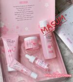 This is the Laikou Japan Sakura Skincare Set, a 5-piece collection designed for facial care.