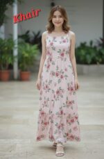 Gentle Fresh Sweet Blue v Women's Slim-Fit Midi Dress with Collar Pleated Nipped Waist 2026 New Year - Image 2