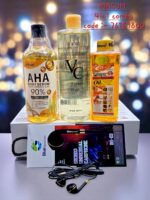 This image displays a 4-in-1 combo of skincare products and earphones. - Image 2