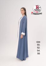 MQ080 Independence Station Middle East Abaya Color-Block Coat, Dubai Arabian Chiffon Dress, Solid Color Robe