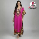 Women Summer Dress Tshirt Beach Casual Flowy Swing Short Sleeve Loose Tunic , Rosy - Image 7