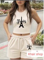 Paris France Eiffel Tower Souvenir Tank Top Tee Shirt Women Brisco Brands S - Image 3