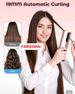 USB Rechargeable Automatic Rotating Hair Curler Ceramic Cordless Curling Iron LCD Temperature Display Hair Curlers Wand - Image 4