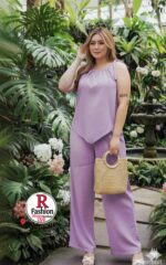 Set Women's2026Summer New Korean Style Suit Collar Floral Top+Lady like Woman Style Straight Wide Leg Pants Two-Piece Set - Image 6