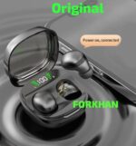 Wireless Invisible Earbuds Headphones with Digital Display Mini Side Sleep Comfortable Bluetooth Earphones Black - Image 2