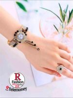 Stylish Women's Crystal Bracelet Watch with Adjustable Braided Strap - Image 6