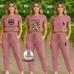 Women's 2-Piece Printed Crop Top & Jogger Co-Ord Set. - Image 5