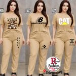Women's 2-Piece Printed Crop Top and Jogger Co-Ord Set - Image 7