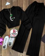 Women's 2-Piece Printed Crop Top & Jogger Set