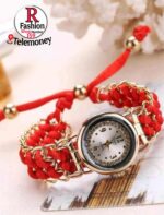Stylish Women's Crystal Bracelet Watch with Adjustable Braided Strap