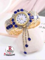 Stylish Women's Crystal Bracelet Watch with Adjustable Braided Strap - Image 7