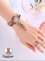 Stylish Women's Crystal Bracelet Watch with Adjustable Braided Strap - Image 8