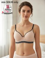 Sporty Striped Padded T-Shirt Bra - Image 7