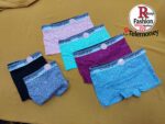 Premium Women's Soft Cotton Lace Trim Boyshort Panty Set(12pc) - Image 2