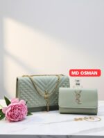Luxury Quilted Handbag & Matching Wallet 2-Piece Set - Image 2