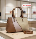Textured Leather Top-Handle Satchel with Crossbody Strap - Image 13