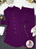 Elegant 2-Piece Linen-Style Modest Co-Ord Set – Wrap Tie Top & A-Line Maxi Skirt - Image 7