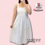 Yam Marie Square Neck Sleeveless Midi Dress – Casual Summer A-Line Smocked Waist Dress - Image 5