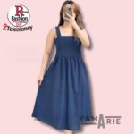 Yam Marie Square Neck Sleeveless Midi Dress – Casual Summer A-Line Smocked Waist Dress - Image 4