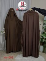 Rony Fashion French Khimar & Abaya Set (No. 003) – Premium Flowy Niqab-Style Modest Hijab Outfit - Image 2