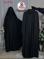 Rony Fashion French Khimar & Abaya Set (No. 003) – Premium Flowy Niqab-Style Modest Hijab Outfit - Image 5