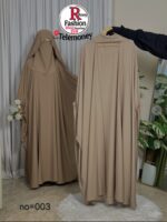 Rony Fashion French Khimar & Abaya Set (No. 003) – Premium Flowy Niqab-Style Modest Hijab Outfit - Image 7